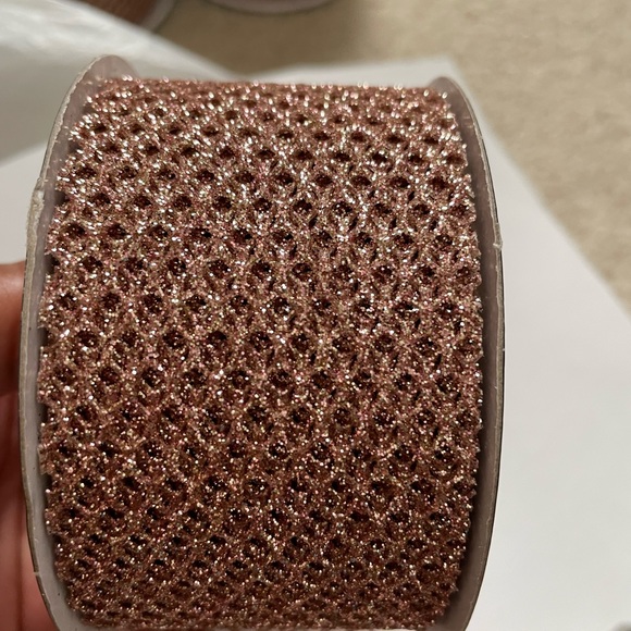 NEW Glittery Rose Gold Decorative Ribbon - Picture 2 of 8